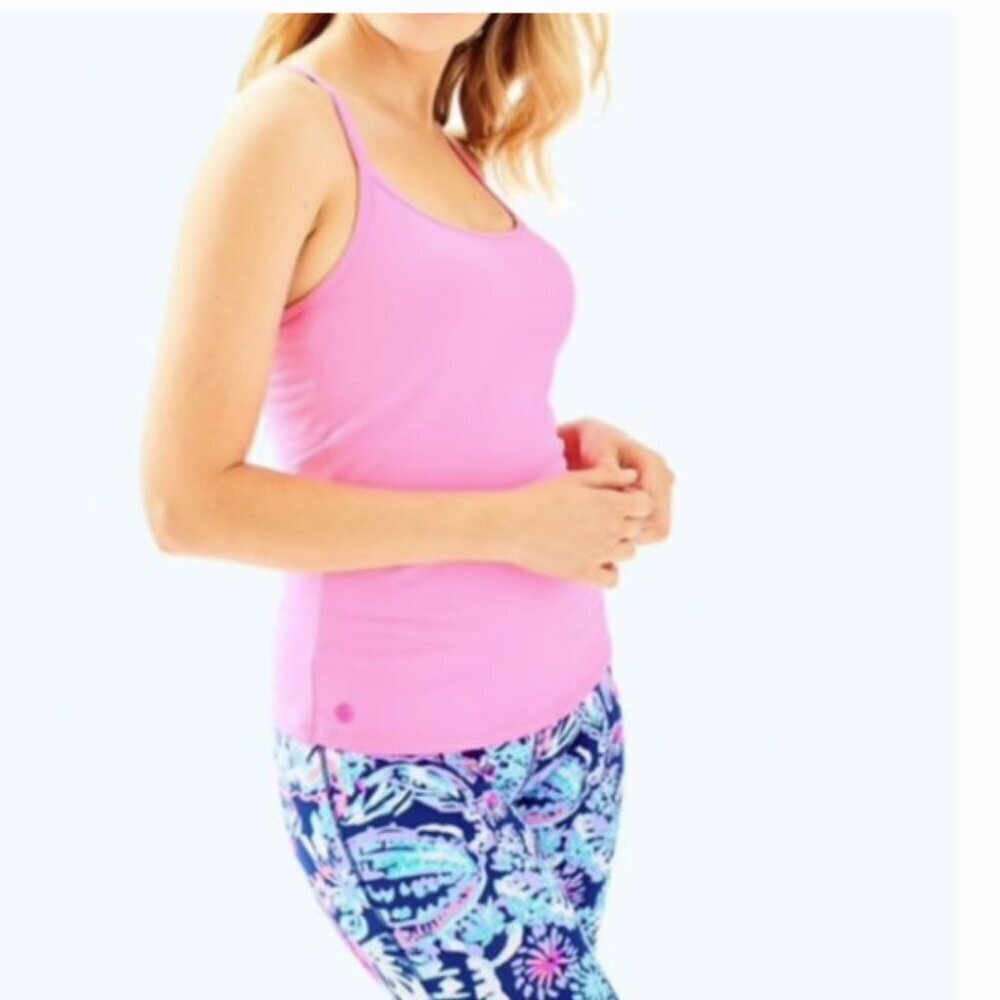 Lilly Pulitzer luxletic Bandy Bra tank in pink sunset size medium NWT